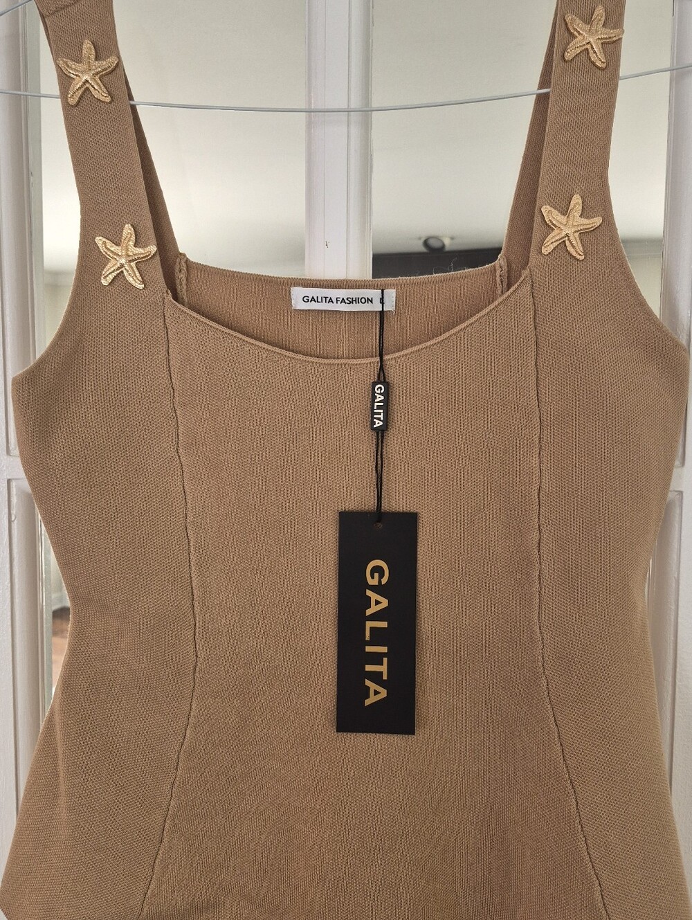 Women's Sleeveless Knit Tank in Camel
